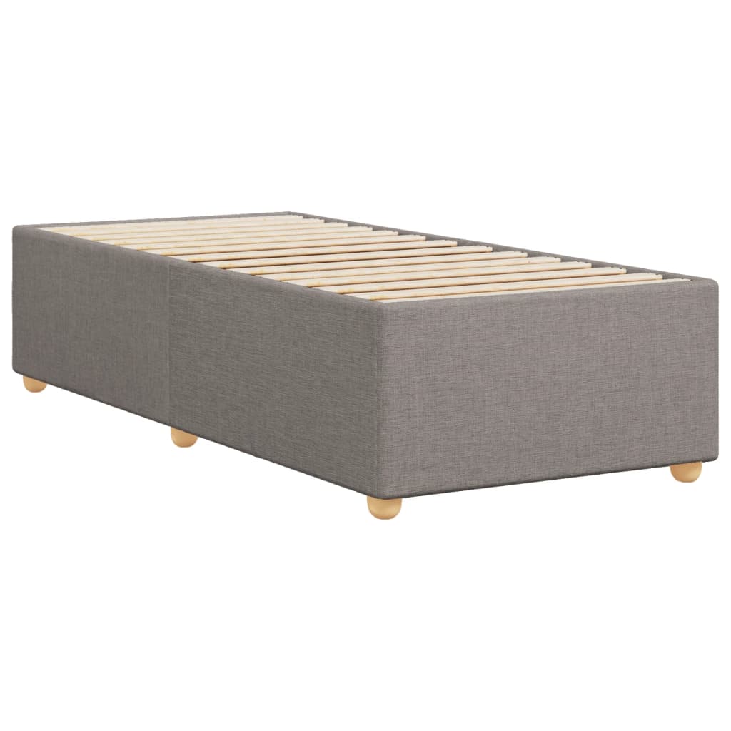 Bed Frame without Mattress Taupe 100x200 cm Fabric