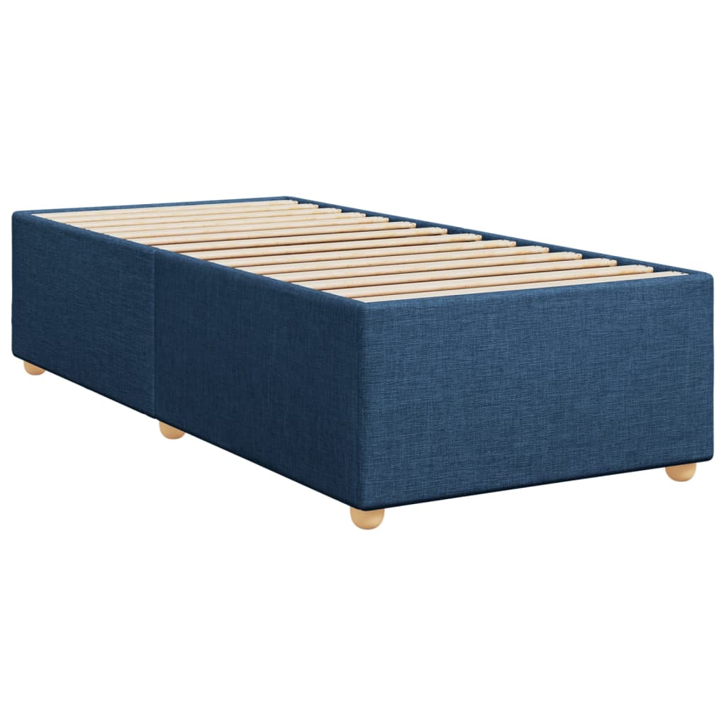 Bed Frame without Mattress Blue 100x200 cm Fabric