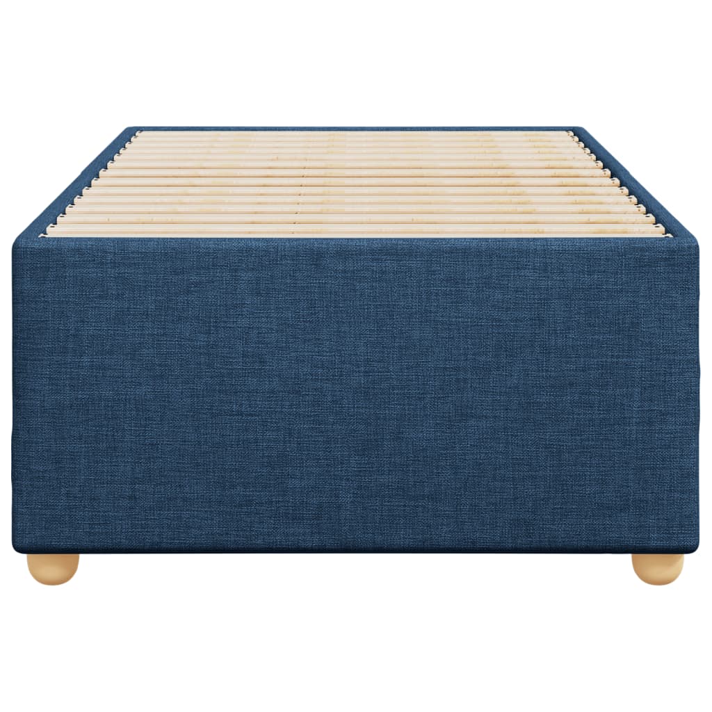 Bed Frame without Mattress Blue 100x200 cm Fabric