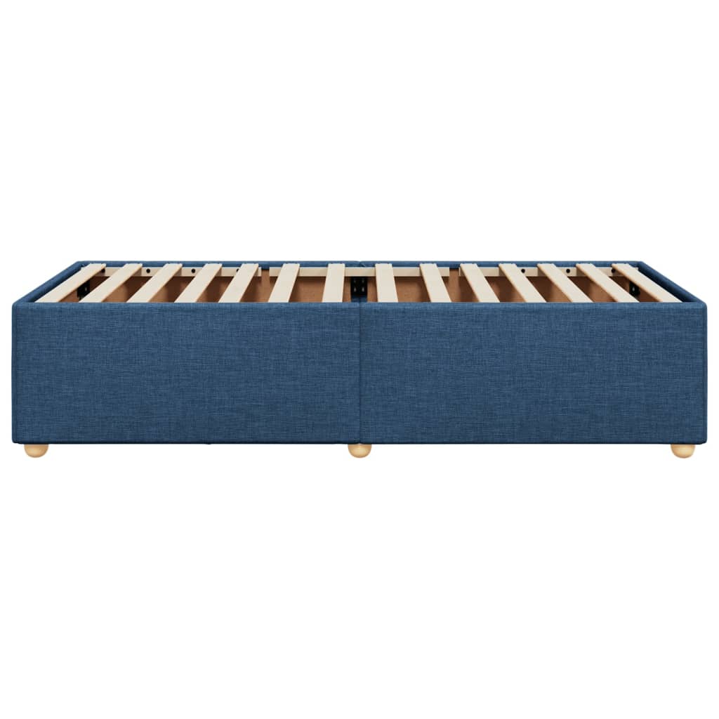 Bed Frame without Mattress Blue 100x200 cm Fabric