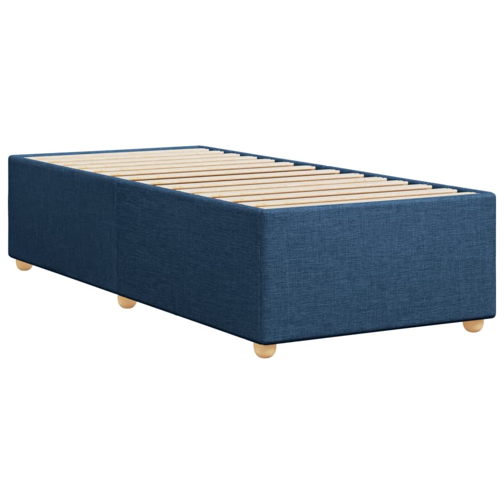 Bed Frame without Mattress Blue 100x200 cm Fabric