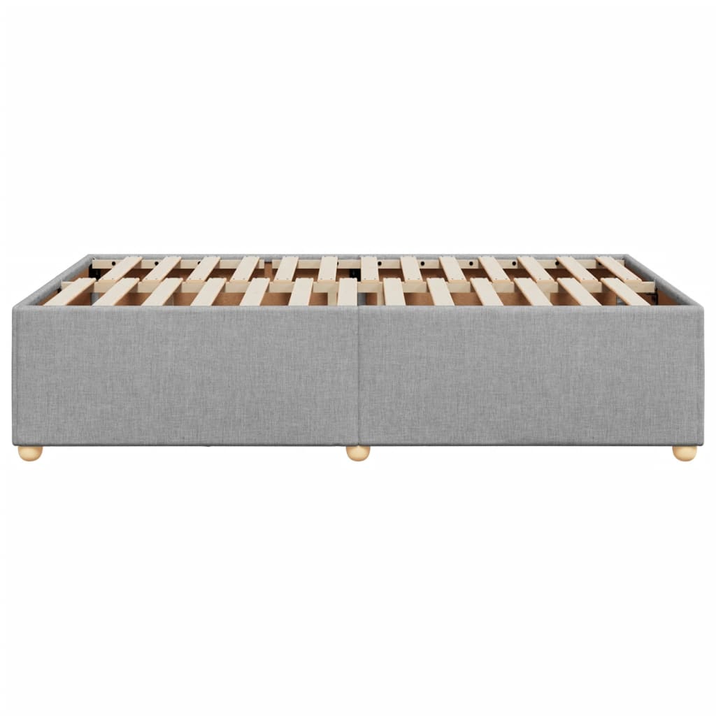 Bed Frame without Mattress Light Grey 120x190 cm Small Double Fabric