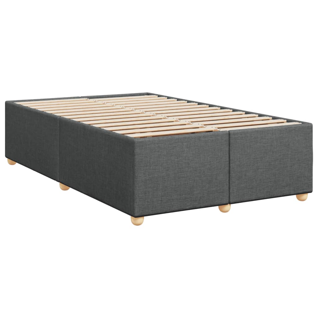 Bed Frame without Mattress Dark Grey 120x190 cm Small Double Fabric