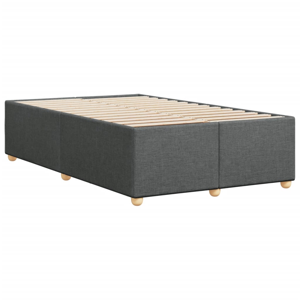 Bed Frame without Mattress Dark Grey 120x190 cm Small Double Fabric