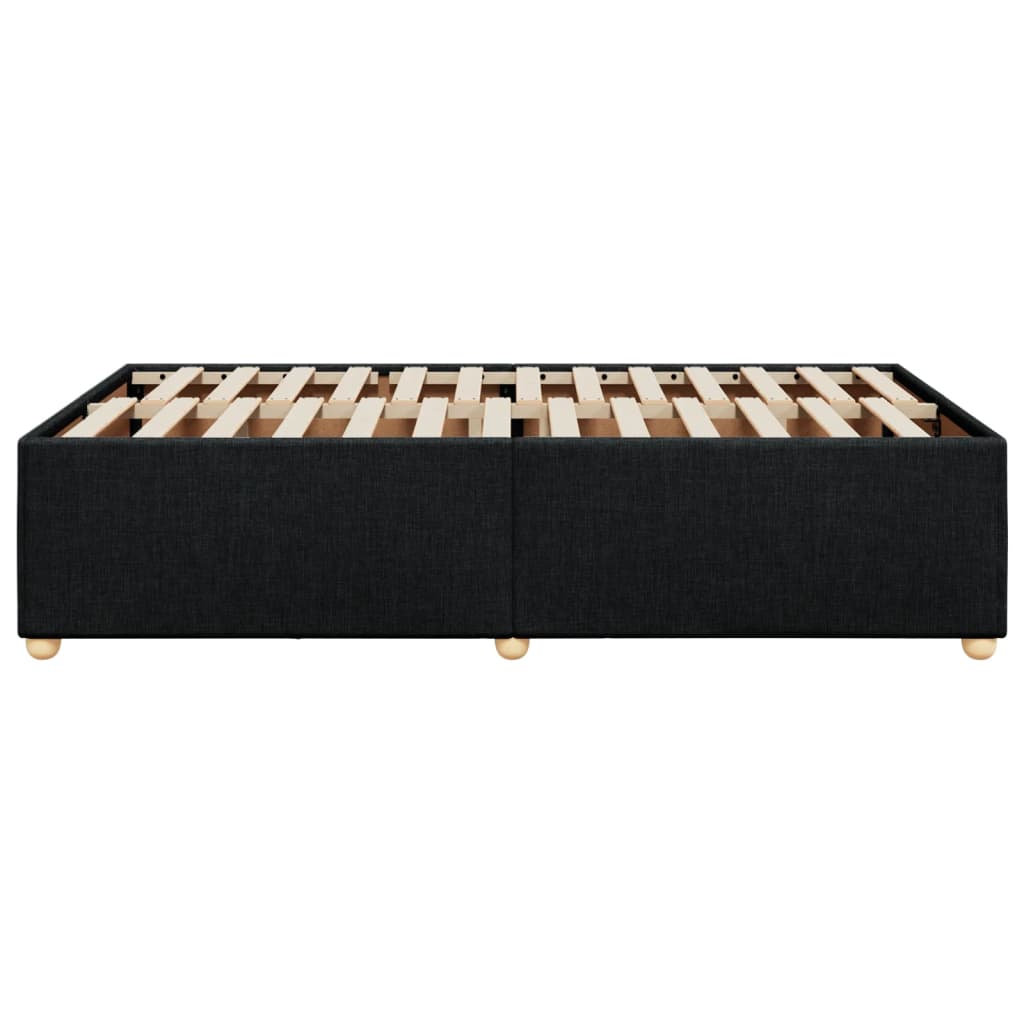 Bed Frame without Mattress Black 120x190 cm Small Double Fabric