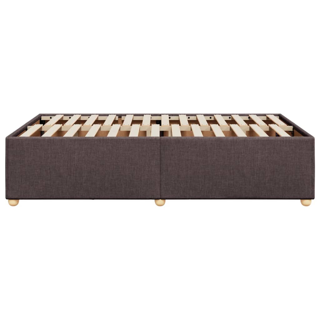 Bed Frame without Mattress Dark Brown 120x190 cm Small Double Fabric