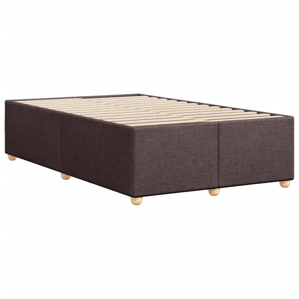 Bed Frame without Mattress Dark Brown 120x190 cm Small Double Fabric