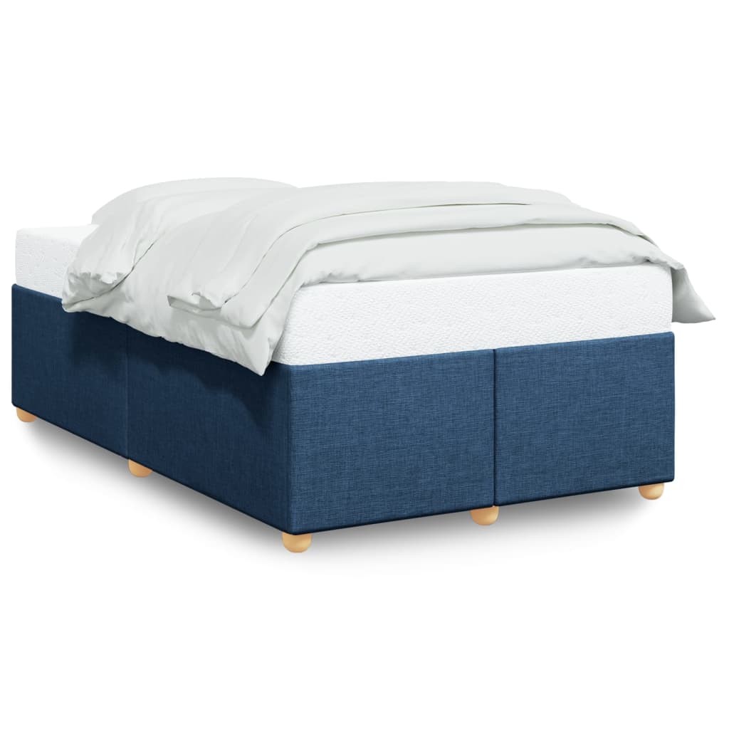 Bed Frame without Mattress Blue 120x190 cm Small Double Fabric