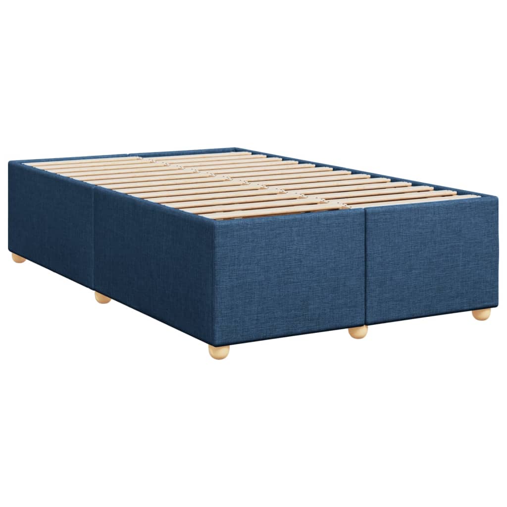 Bed Frame without Mattress Blue 120x190 cm Small Double Fabric