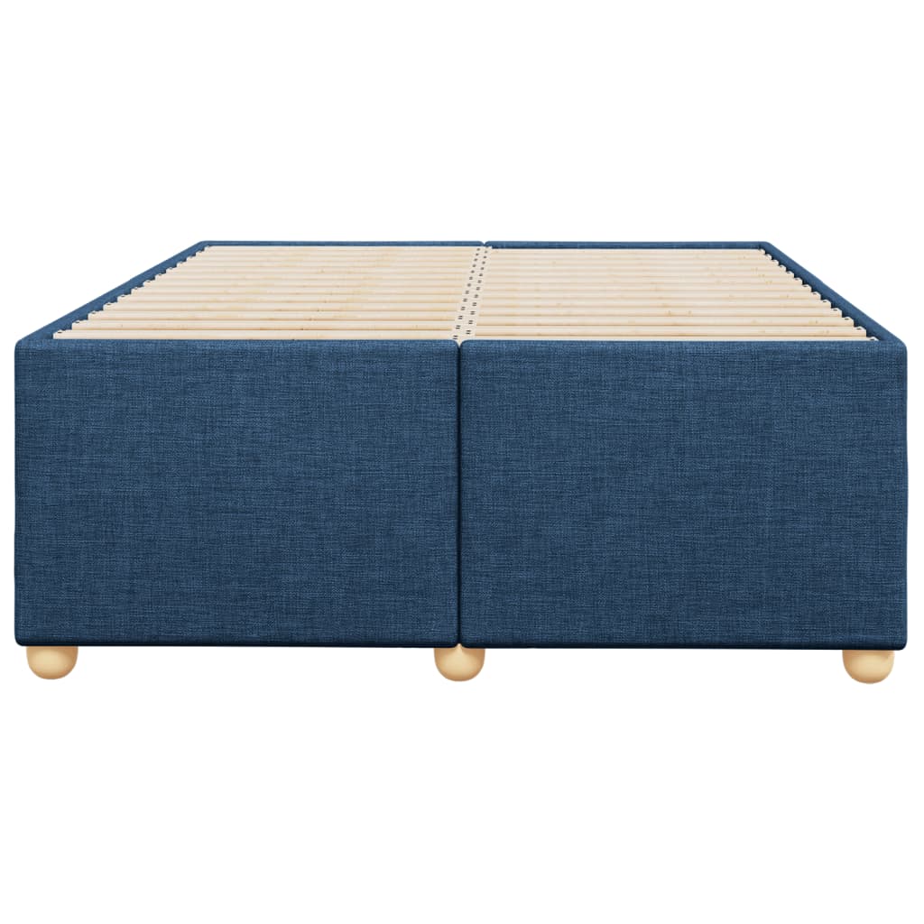 Bed Frame without Mattress Blue 120x190 cm Small Double Fabric