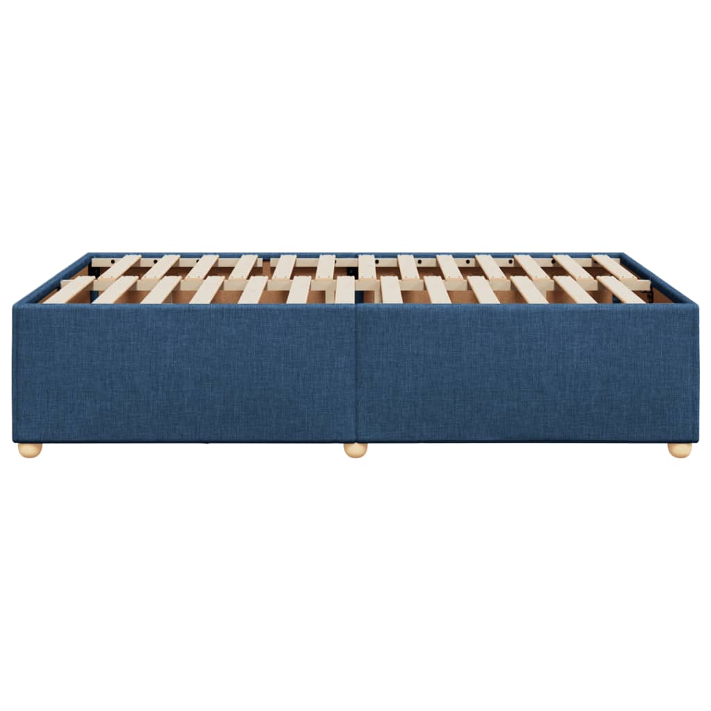 Bed Frame without Mattress Blue 120x190 cm Small Double Fabric