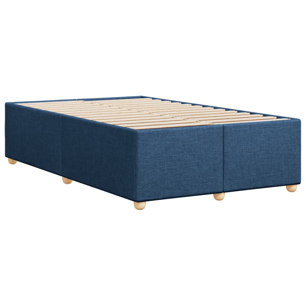 Bed Frame without Mattress Blue 120x190 cm Small Double Fabric