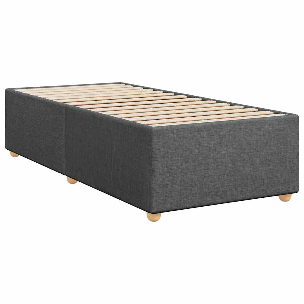 Bed Frame without Mattress Dark Grey Single Fabric