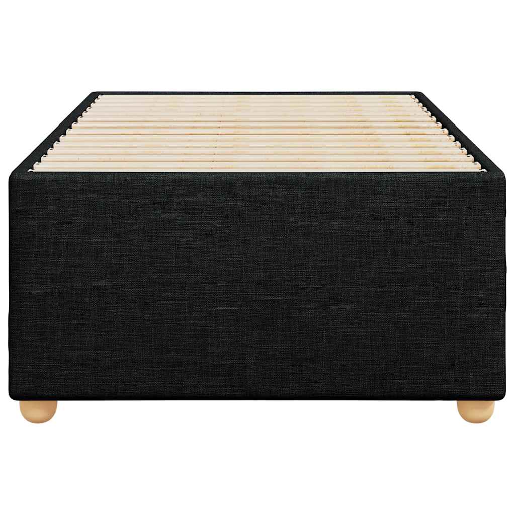 Bed Frame without Mattress Black Single Fabric