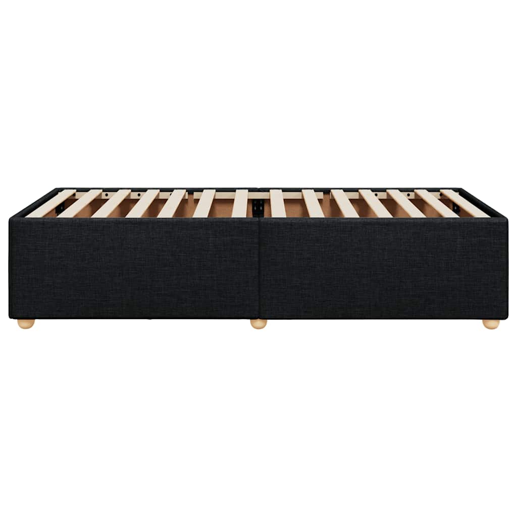 Bed Frame without Mattress Black Single Fabric