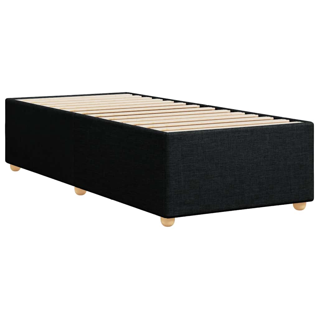 Bed Frame without Mattress Black Single Fabric