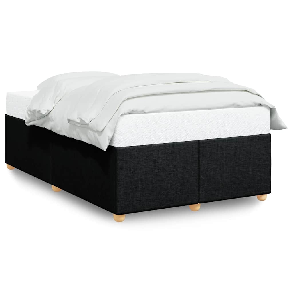 Bed Frame without Mattress Black Double Fabric