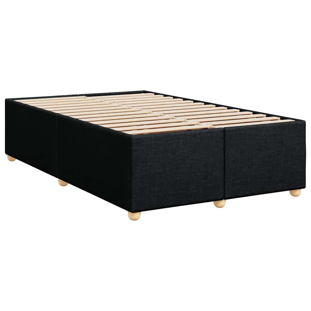 Bed Frame without Mattress Black Double Fabric