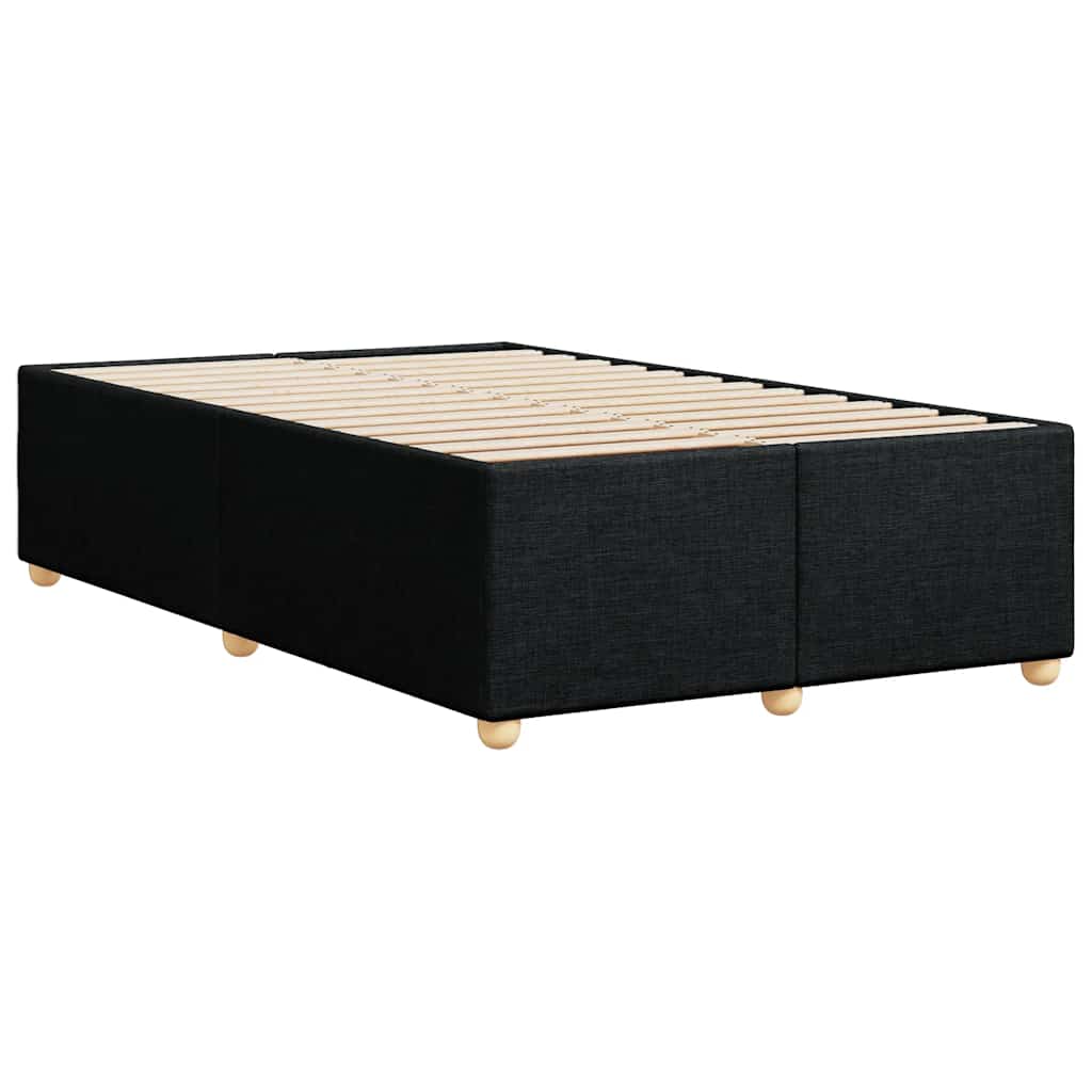 Bed Frame without Mattress Black Double Fabric