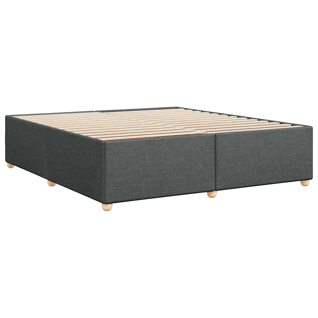 Bed Frame without Mattress Dark Grey Super King Fabric