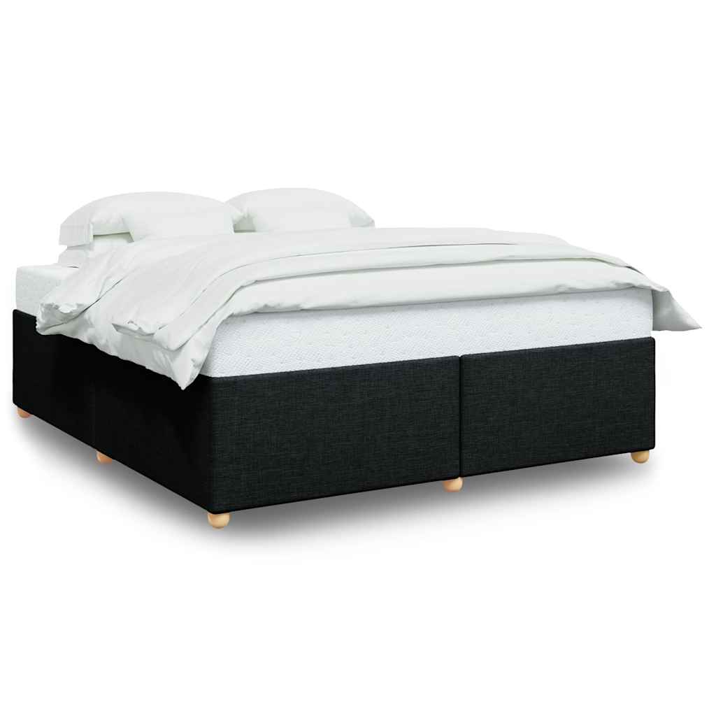 Bed Frame without Mattress Black Super King Fabric