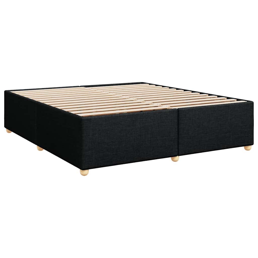 Bed Frame without Mattress Black Super King Fabric
