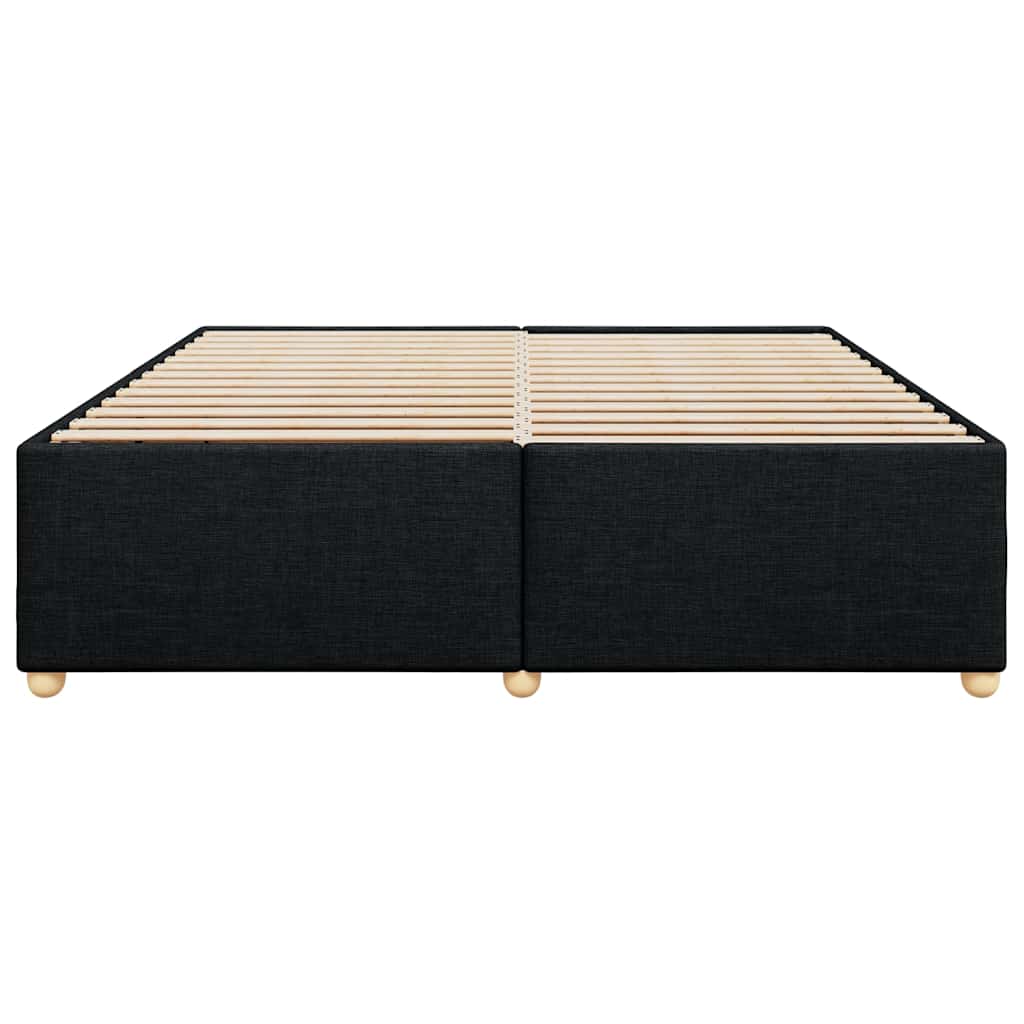 Bed Frame without Mattress Black Super King Fabric