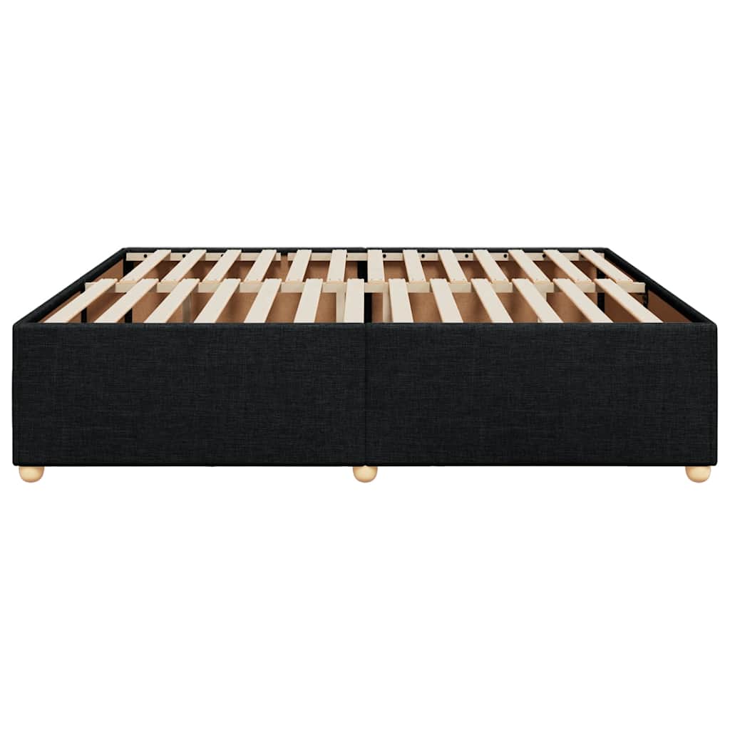 Bed Frame without Mattress Black Super King Fabric