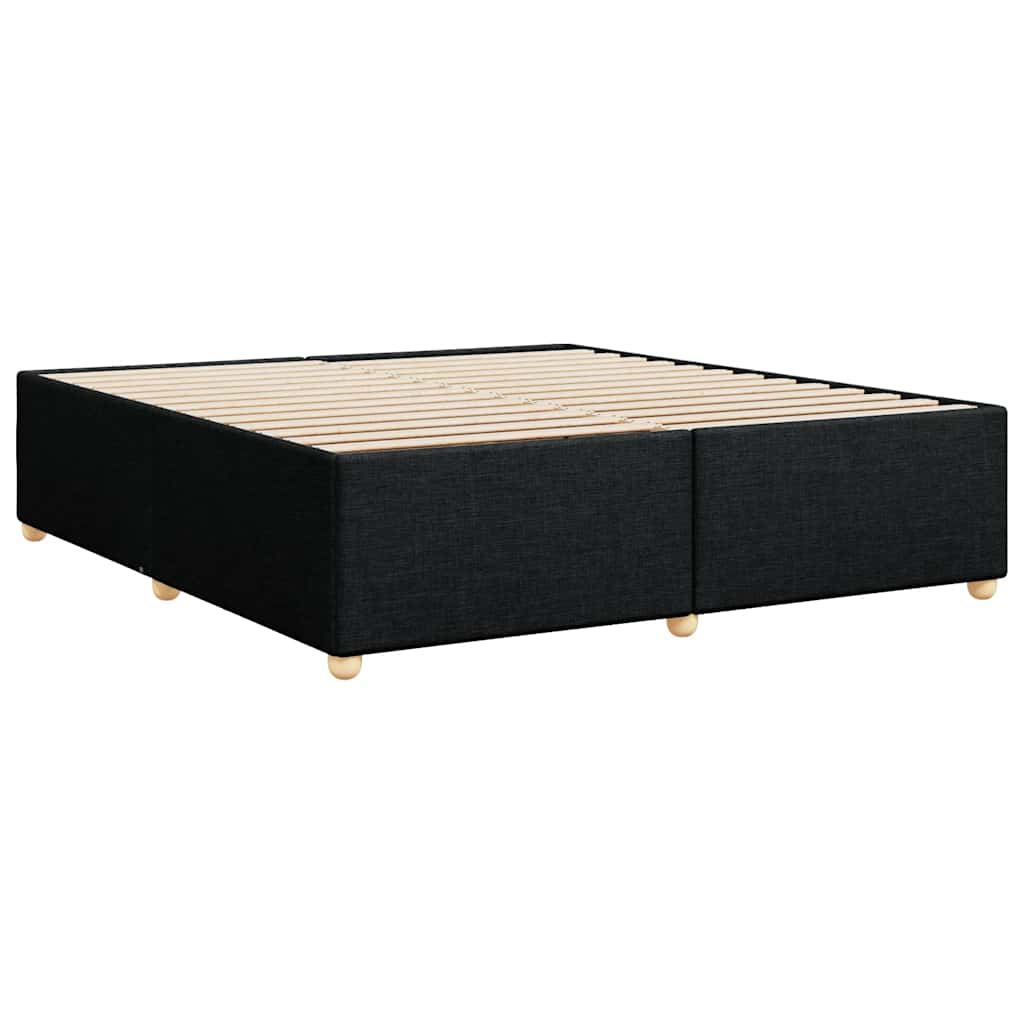 Bed Frame without Mattress Black Super King Fabric