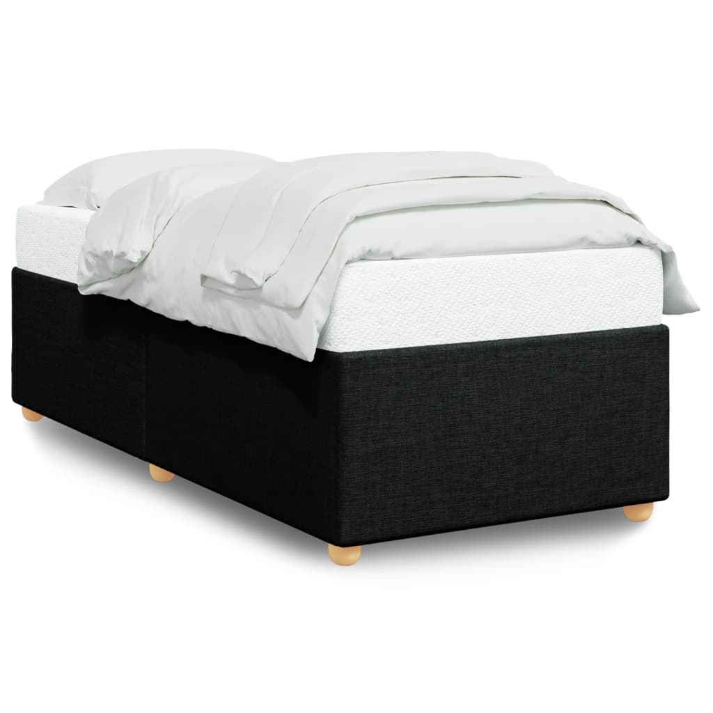 Bed Frame without Mattress Black Single Fabric