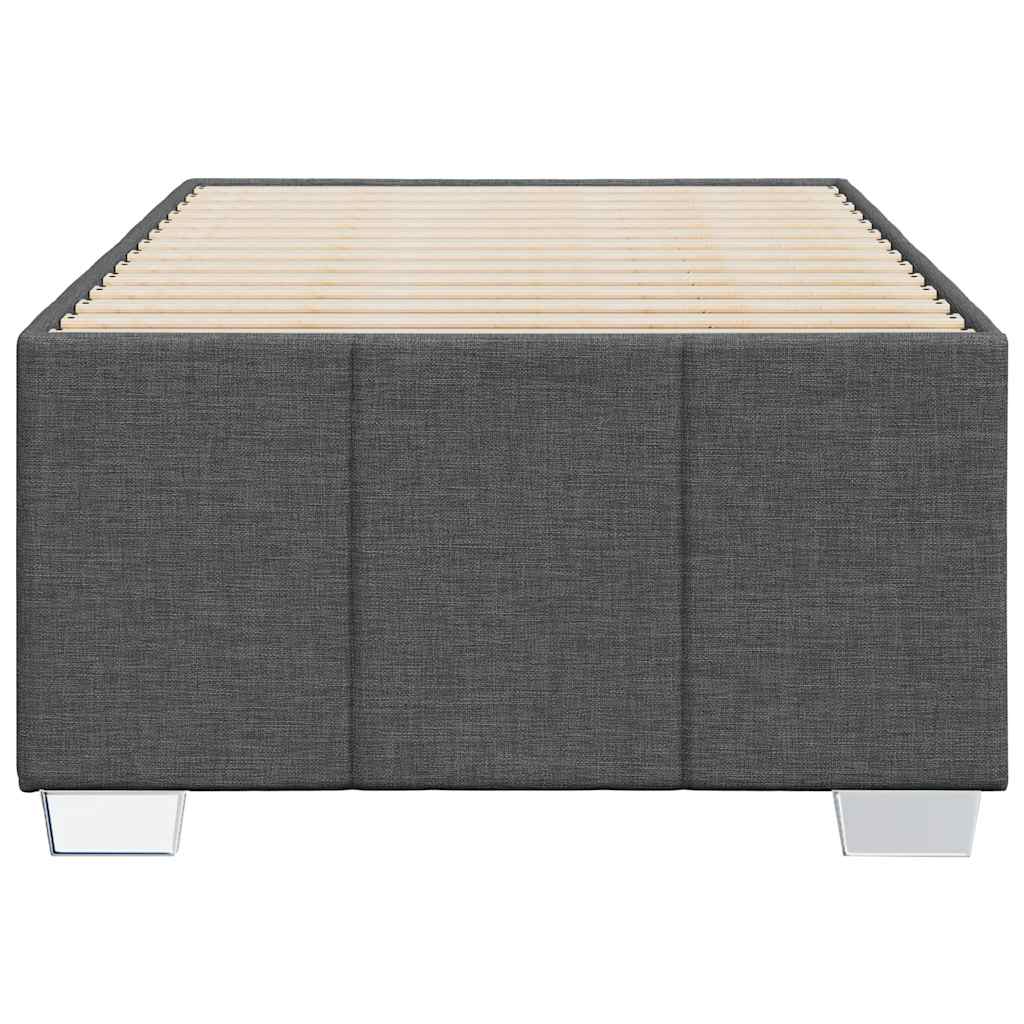 Bed Frame without Mattress Dark Grey Single Fabric