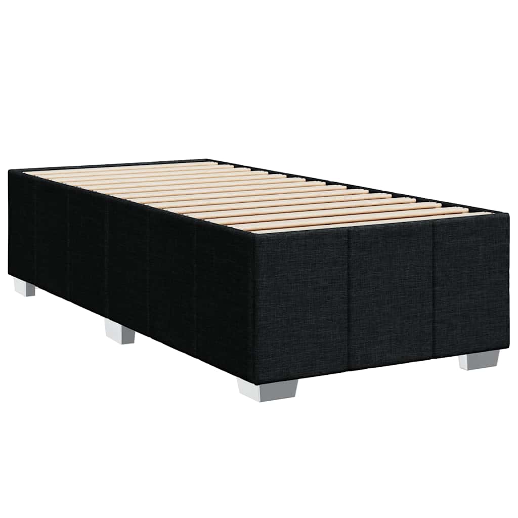 Bed Frame without Mattress Black Single Fabric