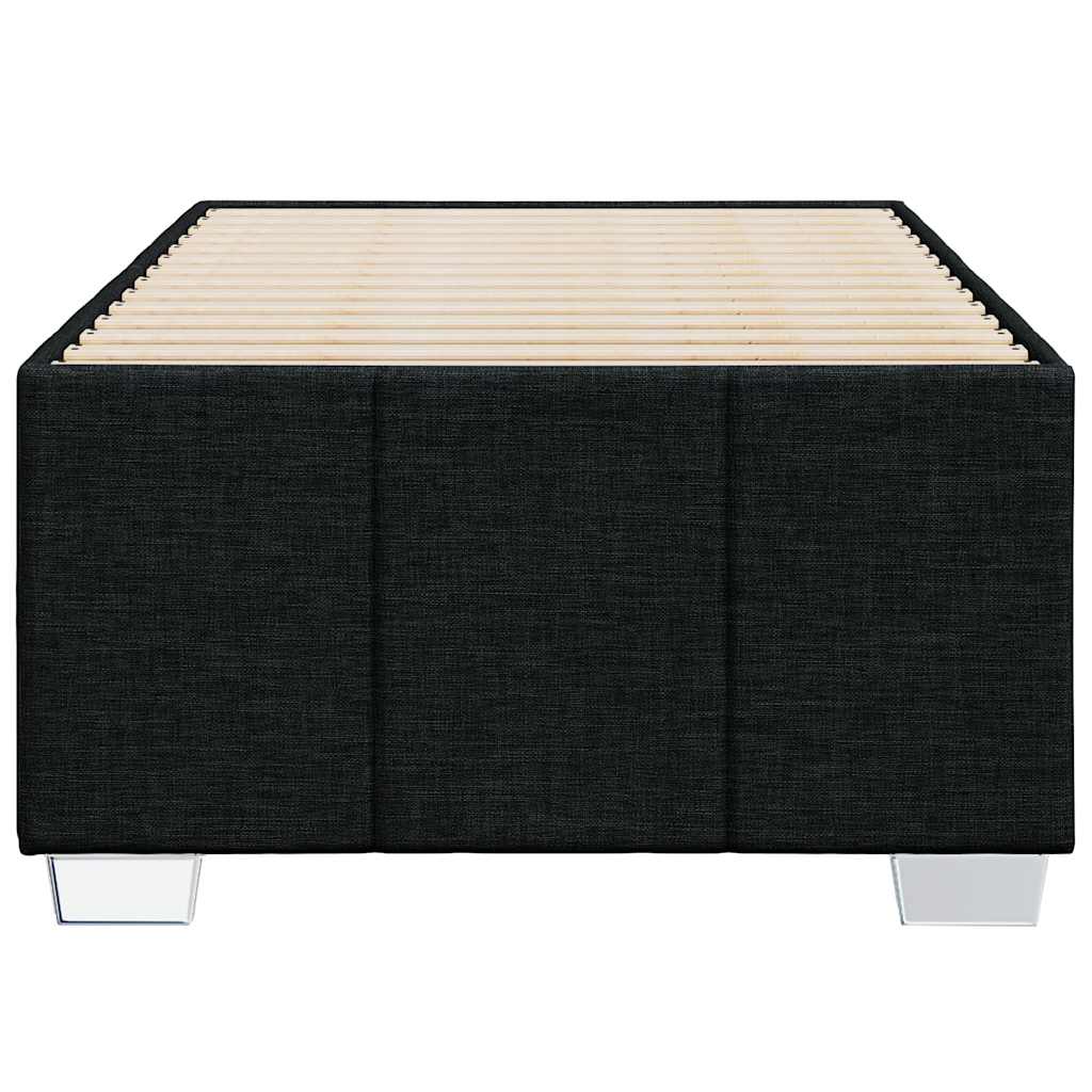 Bed Frame without Mattress Black Single Fabric