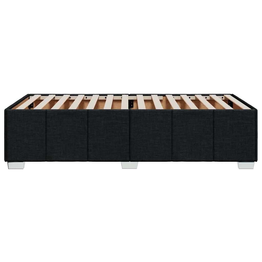 Bed Frame without Mattress Black Single Fabric