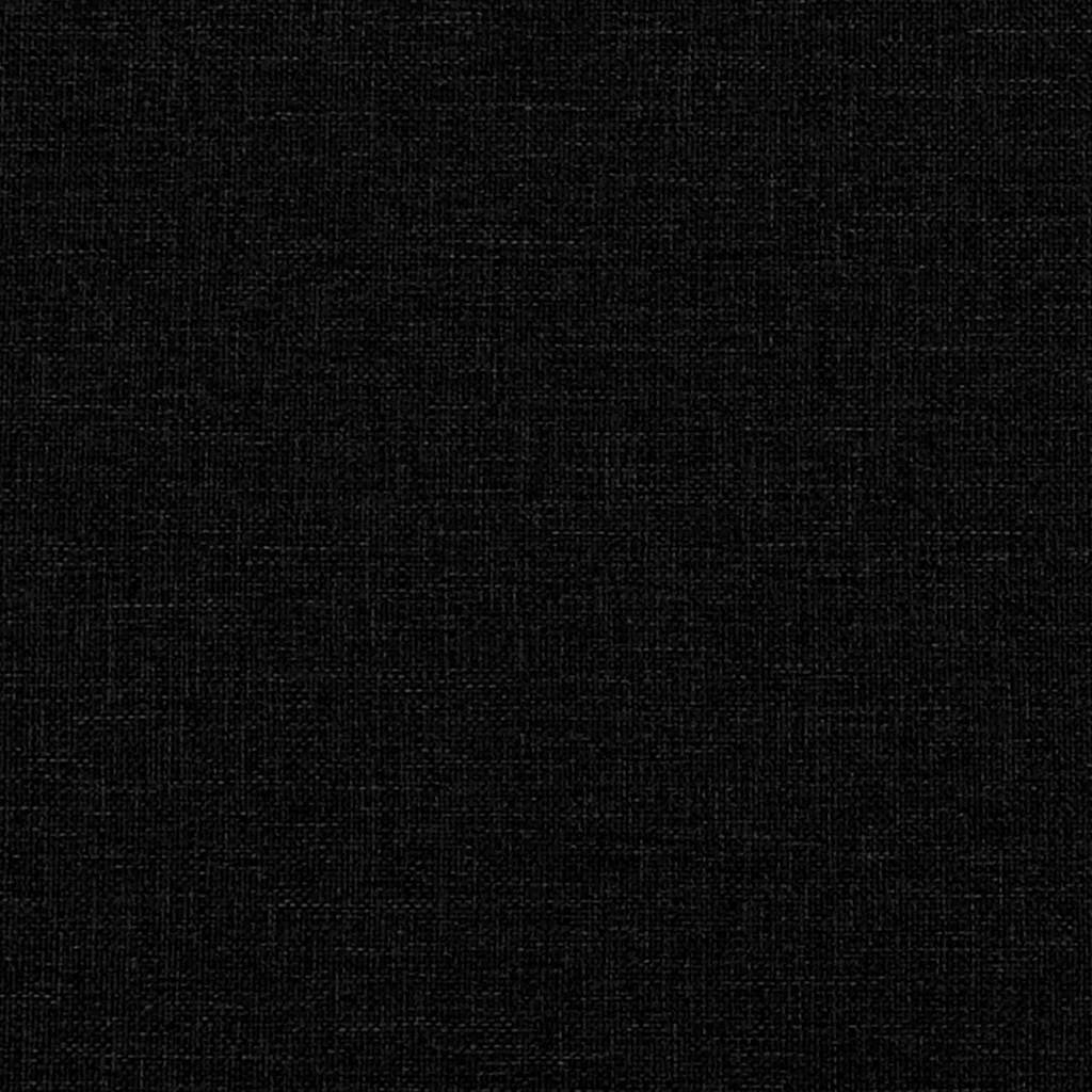 Bed Frame without Mattress Black Double Fabric