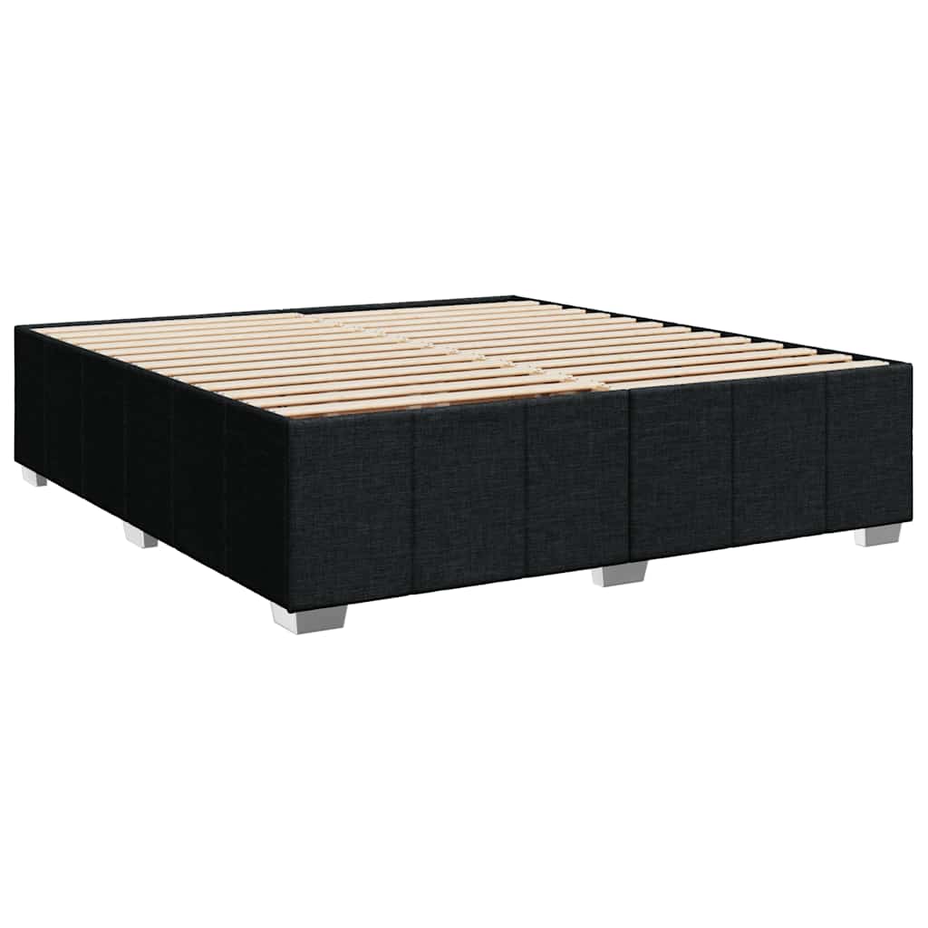 Bed Frame without Mattress Black Super King Fabric