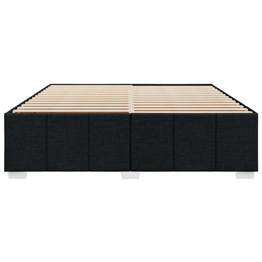 Bed Frame without Mattress Black Super King Fabric