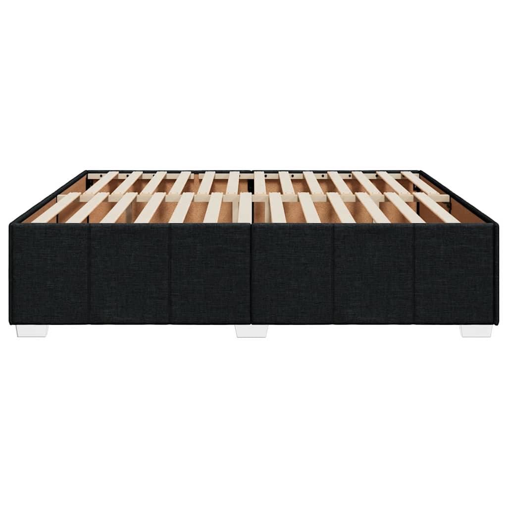 Bed Frame without Mattress Black Super King Fabric