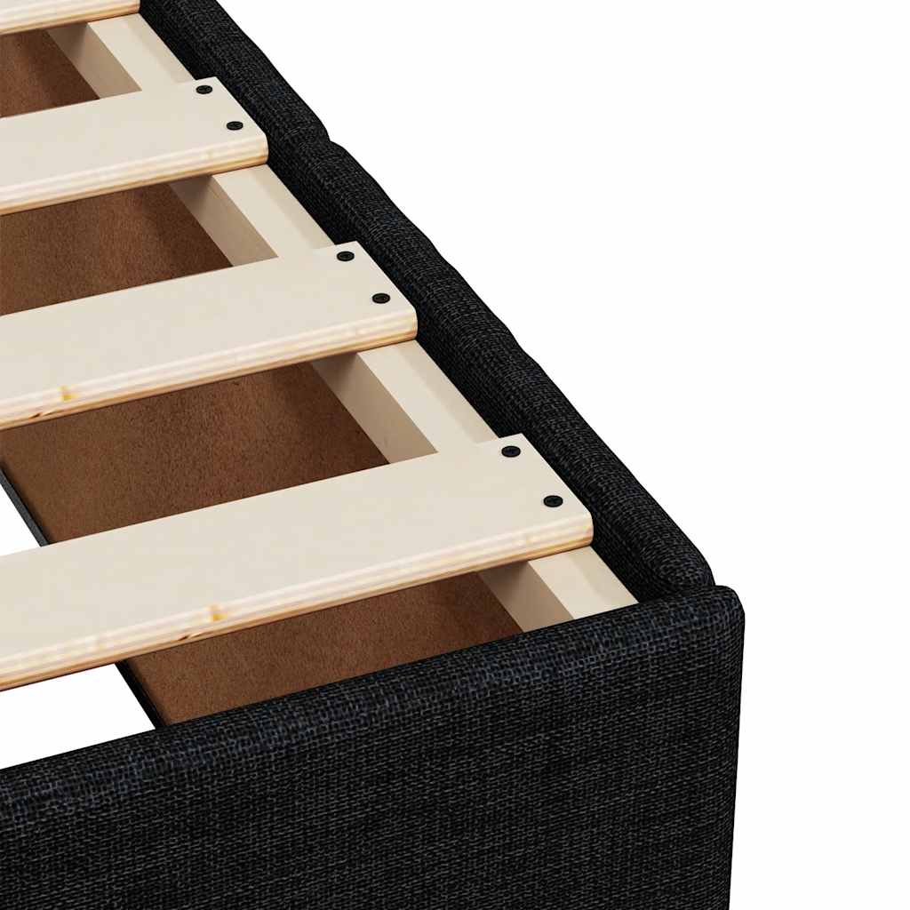 Bed Frame without Mattress Black Super King Fabric