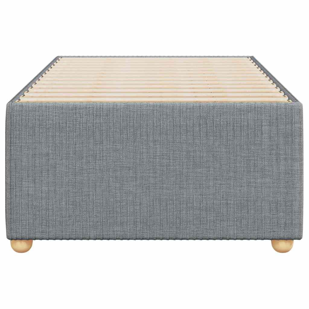 Bed Frame without Mattress Light Grey 90x190 cm Single Fabric