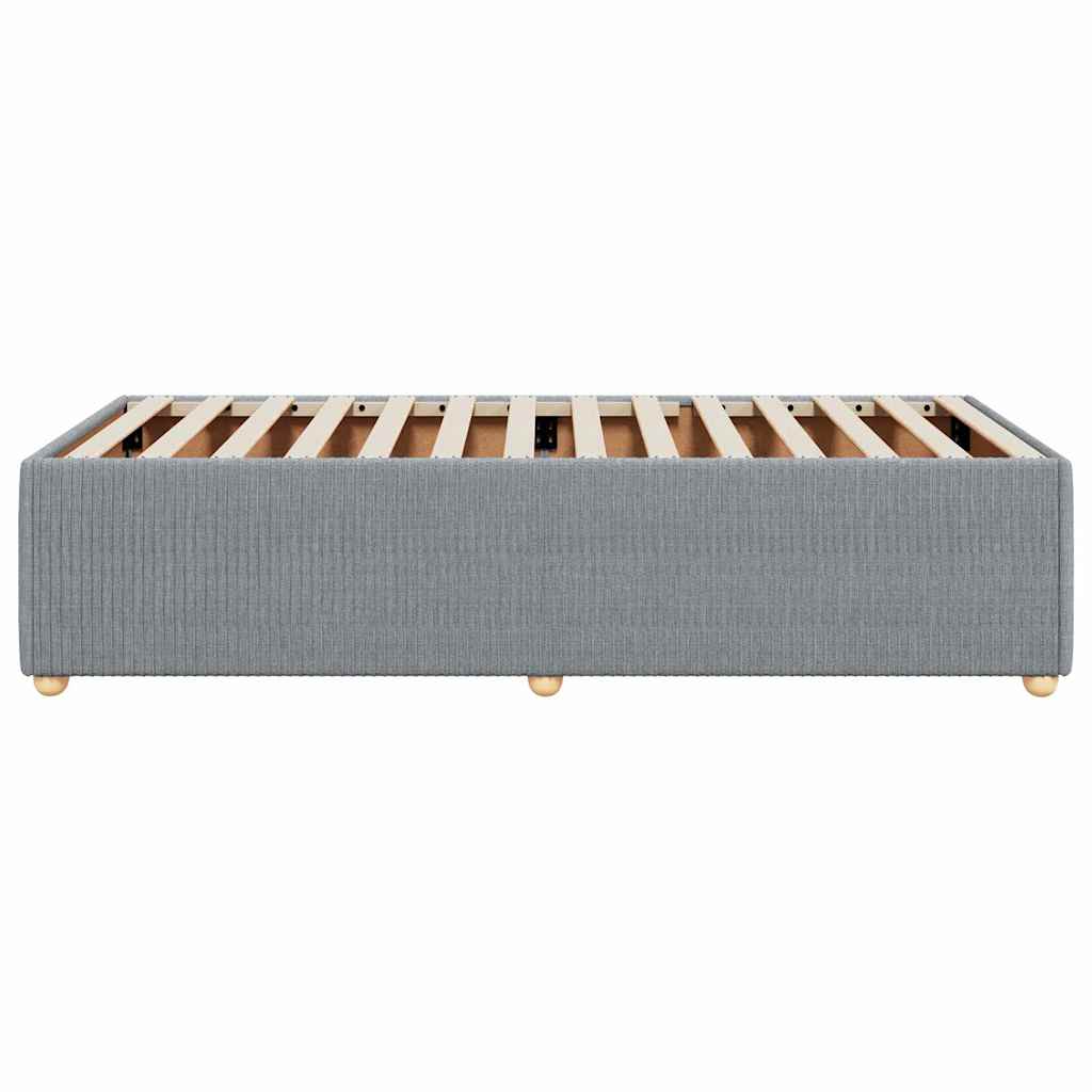 Bed Frame without Mattress Light Grey 90x190 cm Single Fabric