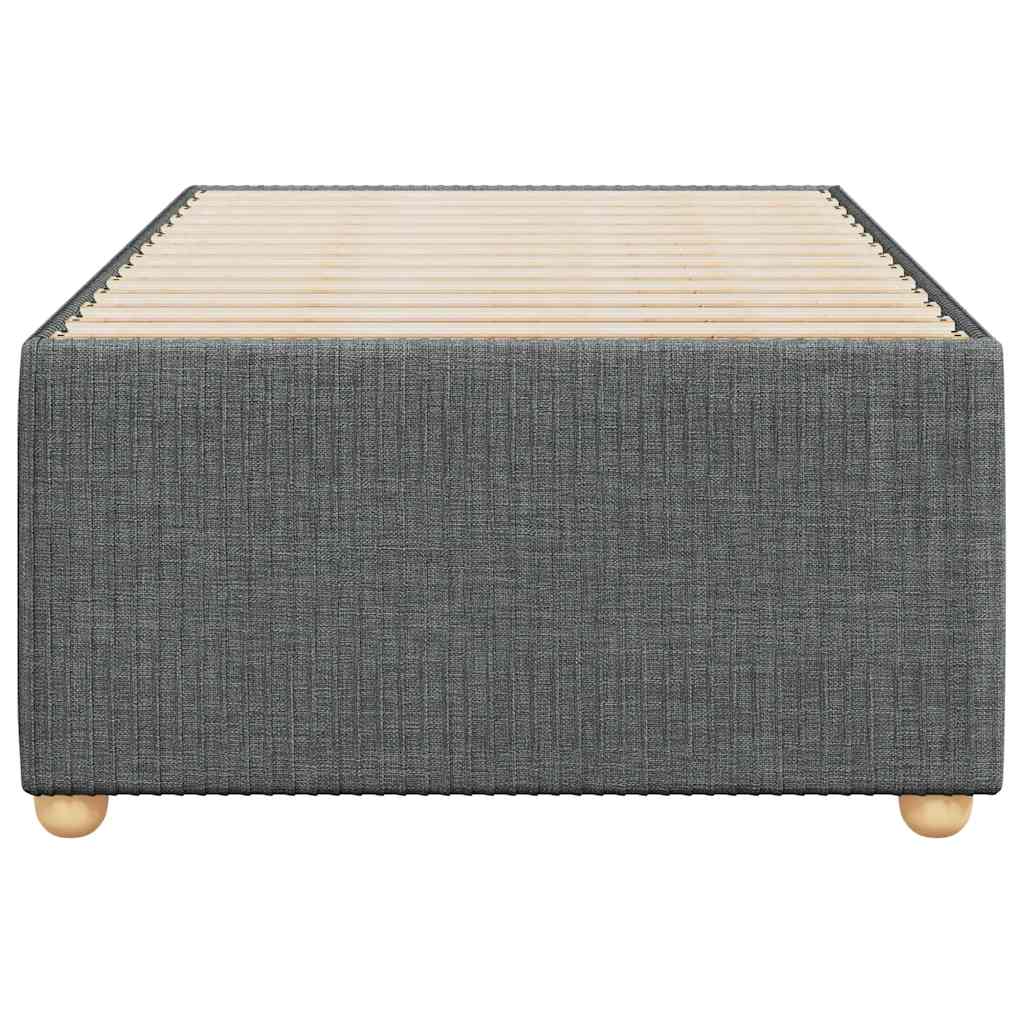 Bed Frame without Mattress Dark Grey 90x190 cm Single Fabric