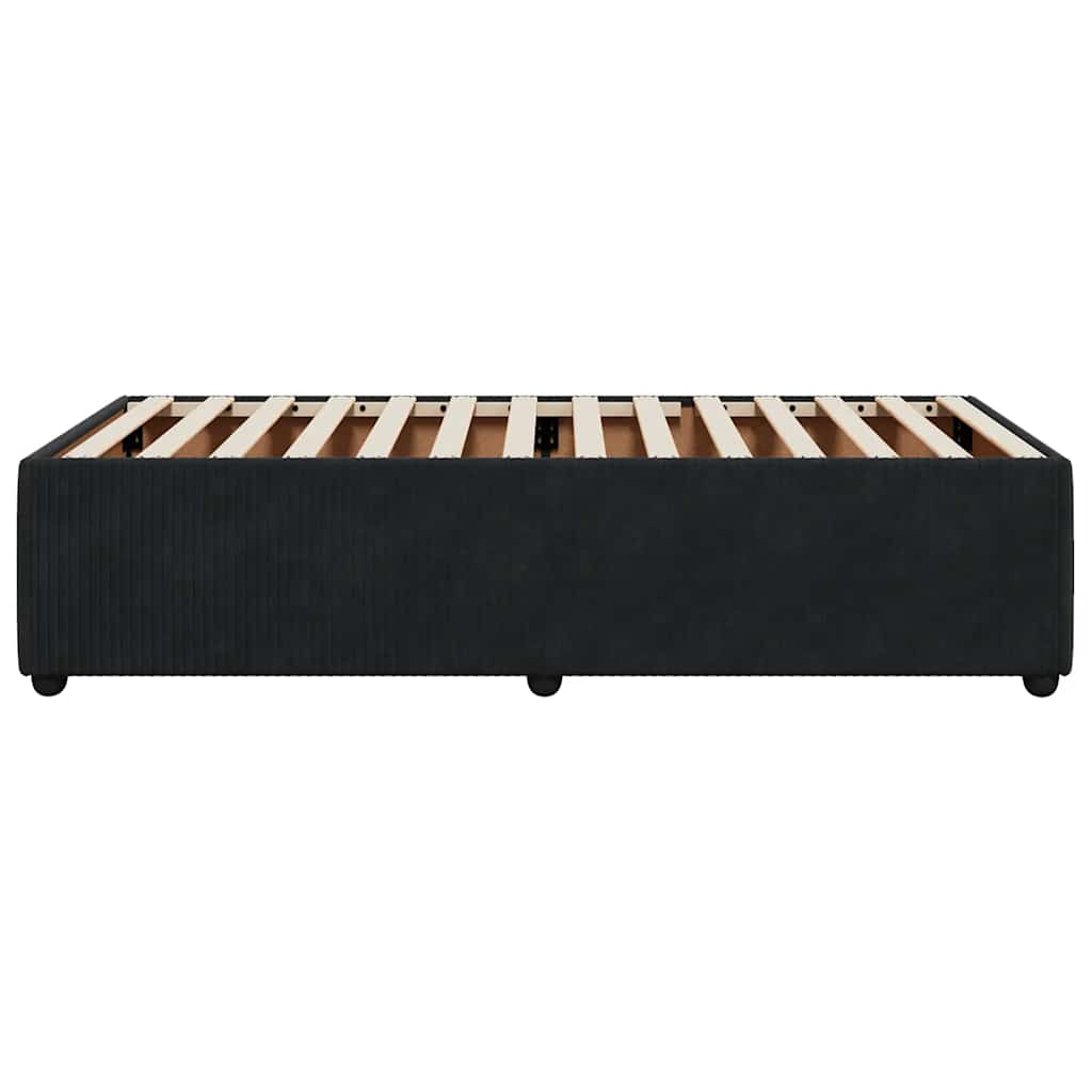 Bed Frame without Mattress Black 80x200 cm Velvet