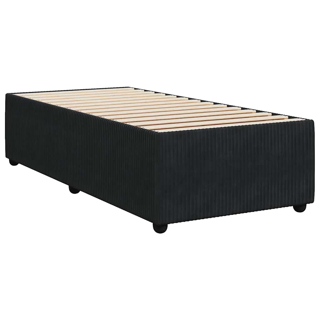 Bed Frame without Mattress Black 80x200 cm Velvet