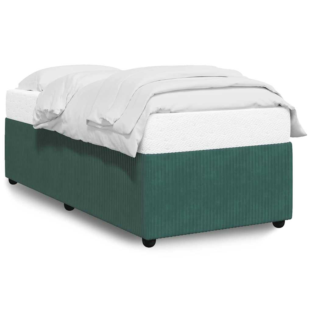 Bed Frame without Mattress Dark Green 80x200 cm Velvet