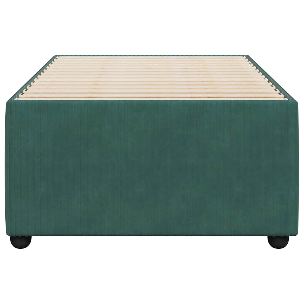 Bed Frame without Mattress Dark Green 80x200 cm Velvet