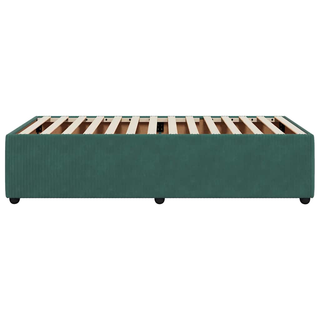 Bed Frame without Mattress Dark Green 80x200 cm Velvet