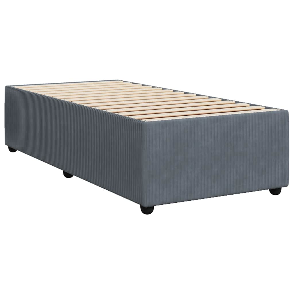 Bed Frame without Mattress Dark Grey 90x190 cm Single Velvet