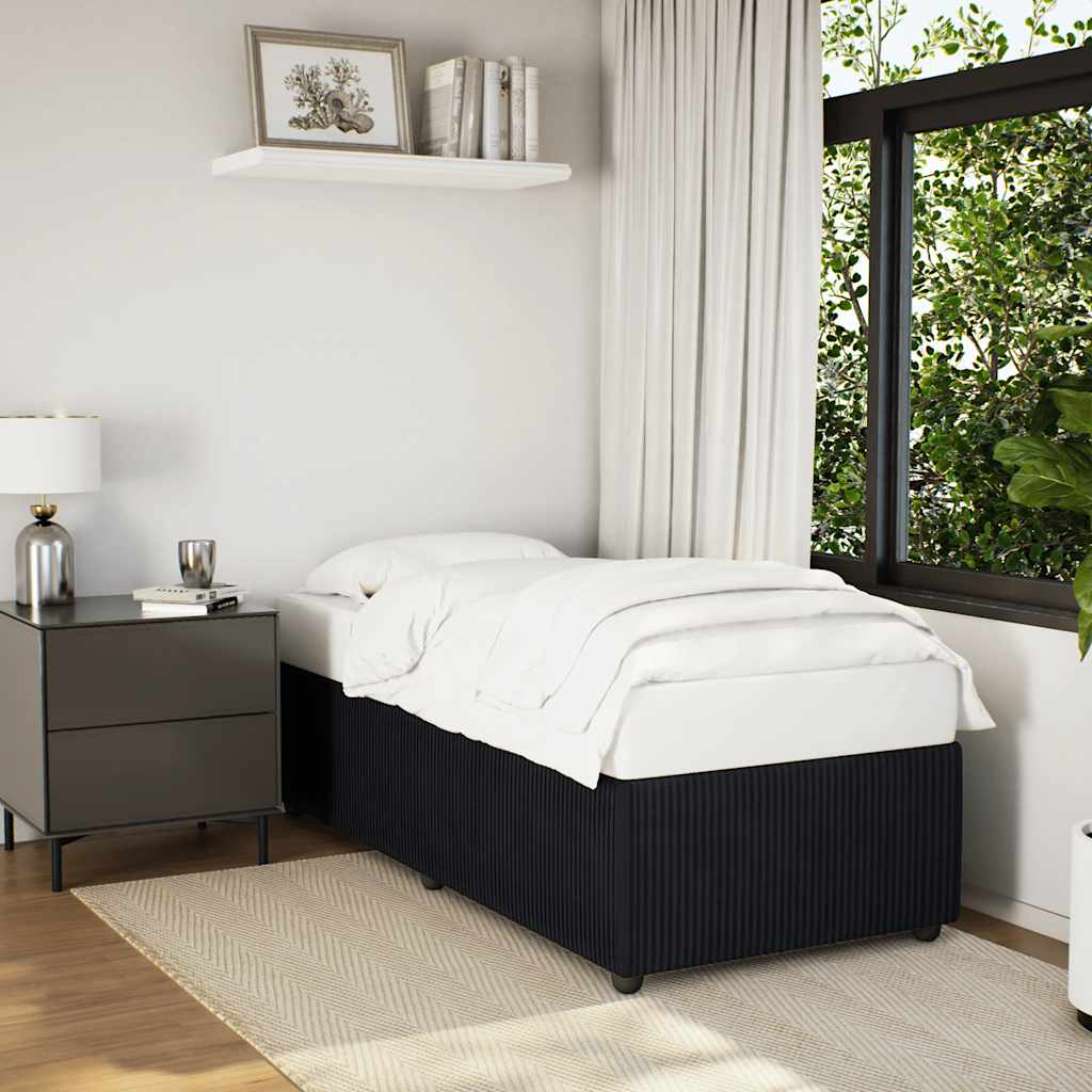 Bed Frame without Mattress Black 90x200 cm Velvet