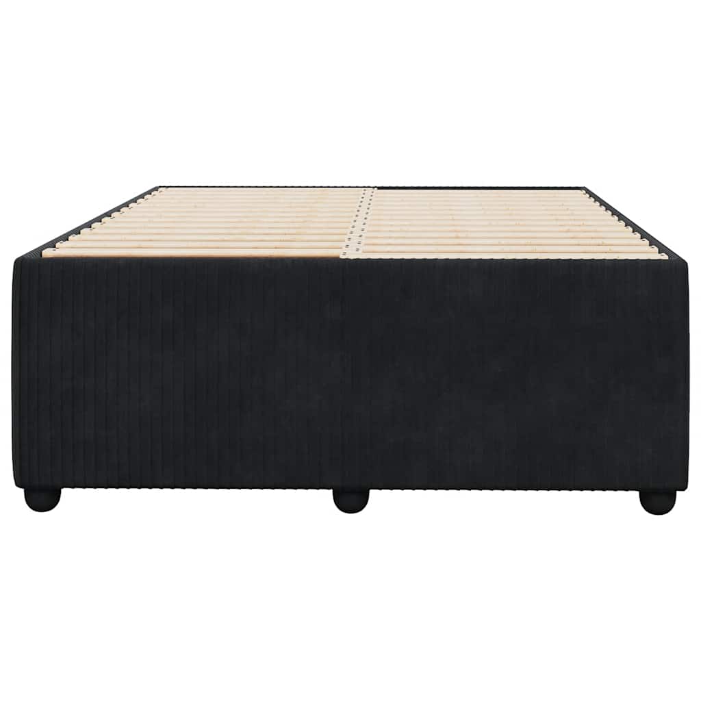 Bed Frame without Mattress Black 120x190 cm Small Double Velvet